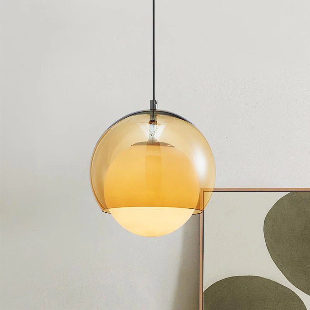 Yaori – Retro Bauhaus-Hängeleuchte in Orange