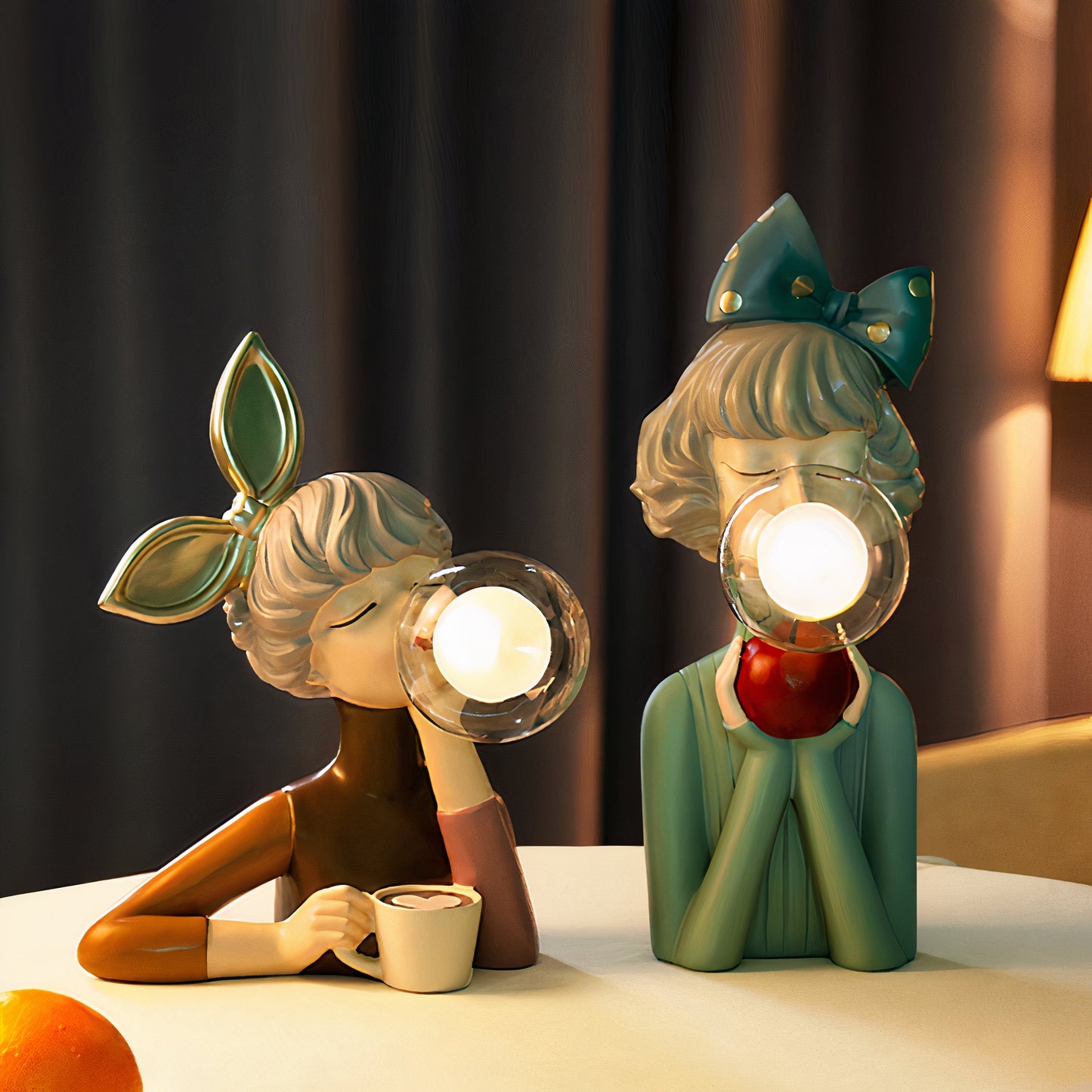 Mavie – Nordische Bubble Girl Tischlampe