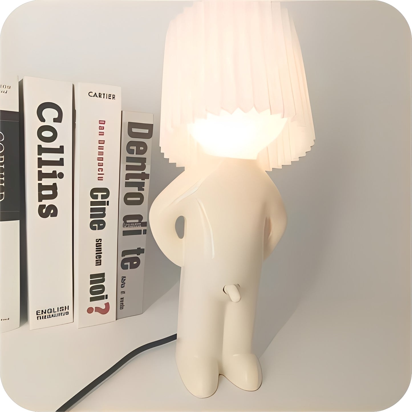 Neil – Nachtlicht mit Junge-Figur & warmem Retro-Licht