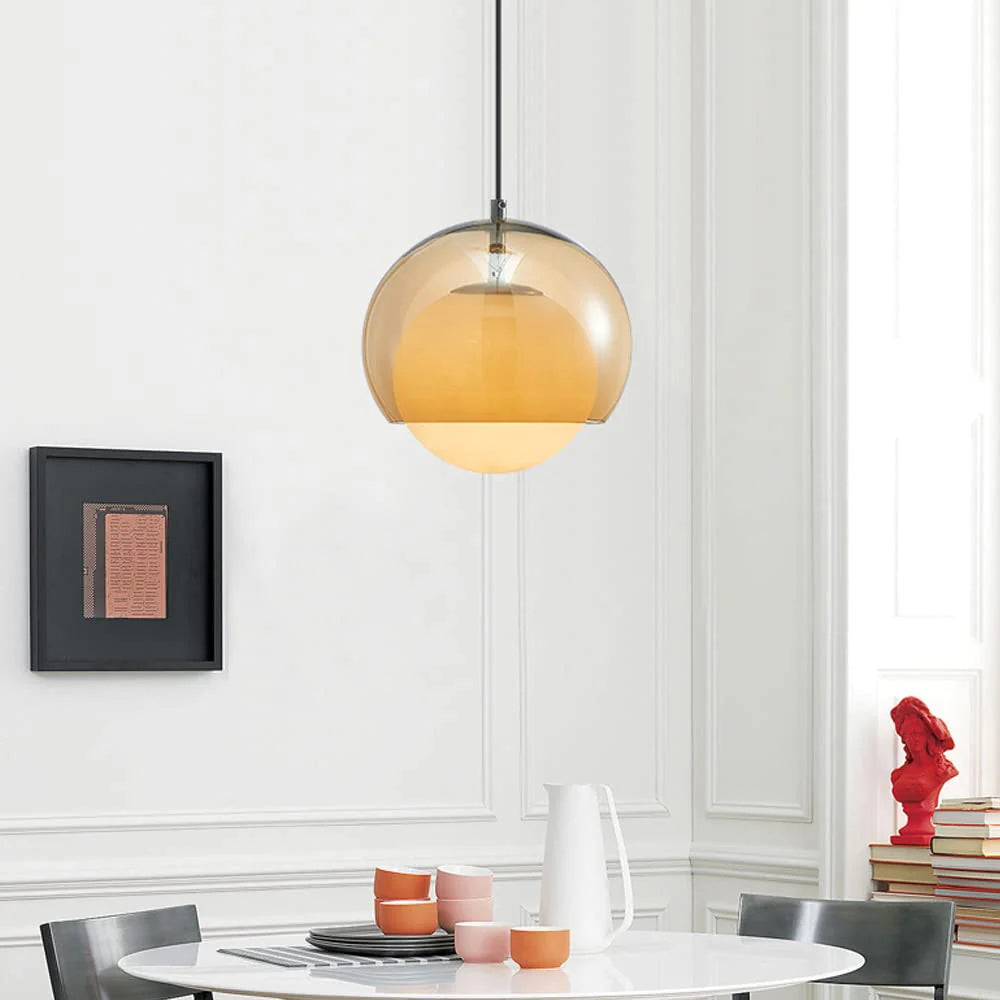 Yaori – Retro Bauhaus-Hängeleuchte in Orange