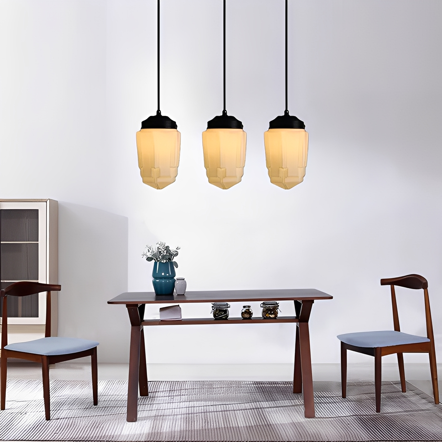 Arvida – Retro Industrieller Glas-Kronleuchter