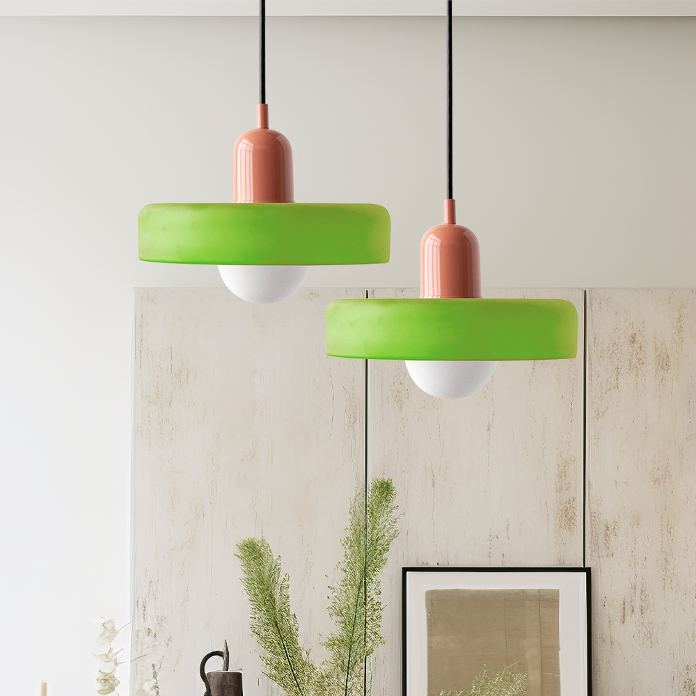 Bunte LED-Glas-Pendelleuchte