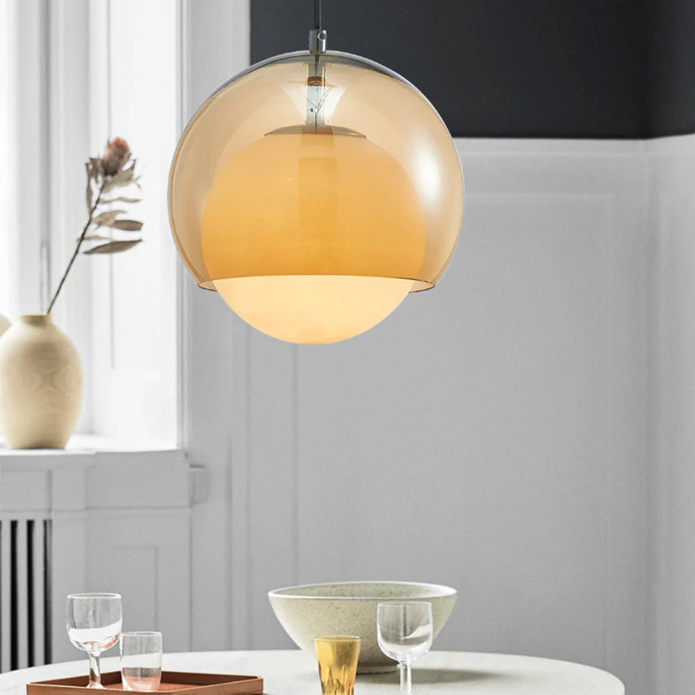 Yaori – Retro Bauhaus-Hängeleuchte in Orange