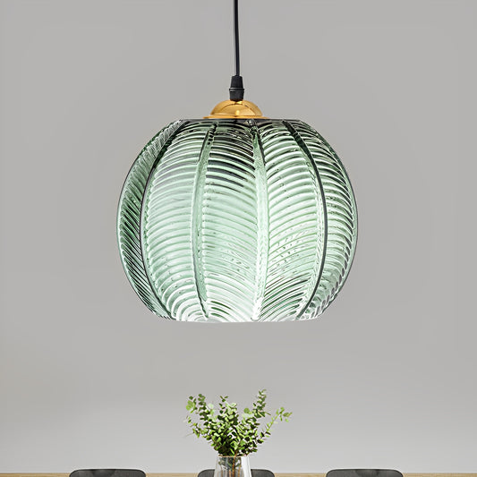 Pina – Gerippte Glas-Pendelleuchte