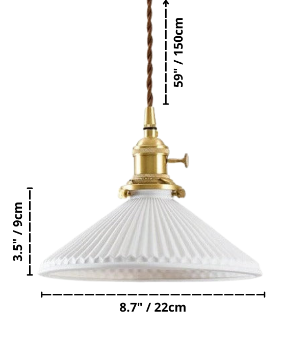 Keramiklampe im japanischen Stil