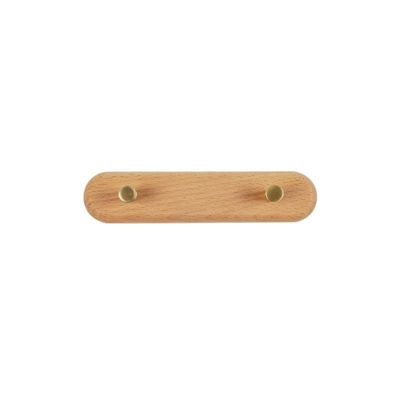 Brunn – Wandhakenleiste aus Massivholz & Messing