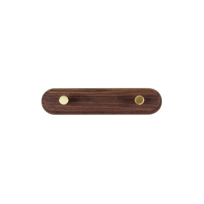 Brunn – Wandhakenleiste aus Massivholz & Messing