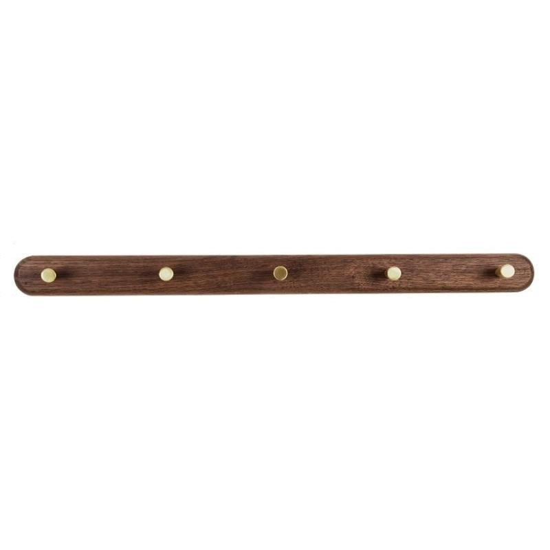 Brunn – Wandhakenleiste aus Massivholz & Messing
