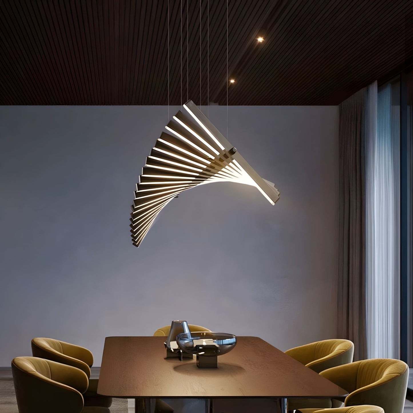 Modische Büro-Streifenlampen in Fischgrätenform