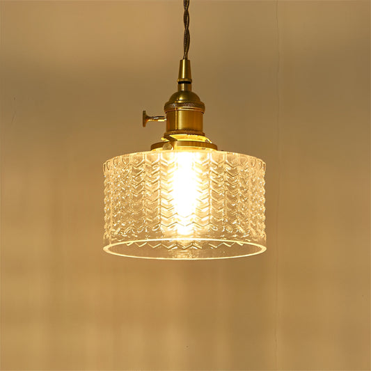 Clara – Retro Pendelleuchte mit Zylinderglas & Drehschalter