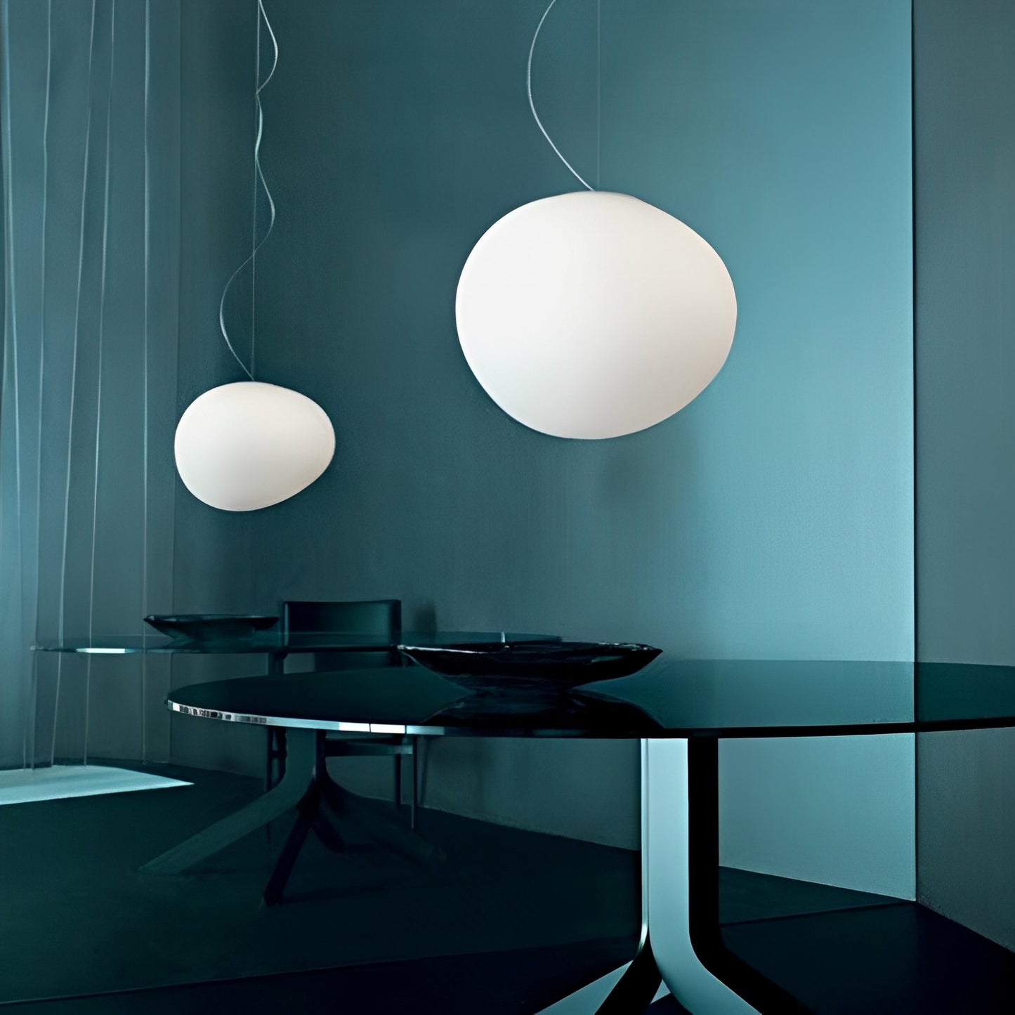 Olivia – Pendelleuchte in Kieselstein-Optik aus Glas