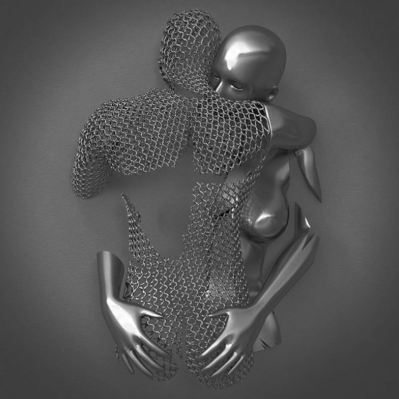 LiebesEcho – 3D Wandkunst mit Herzsymbolik