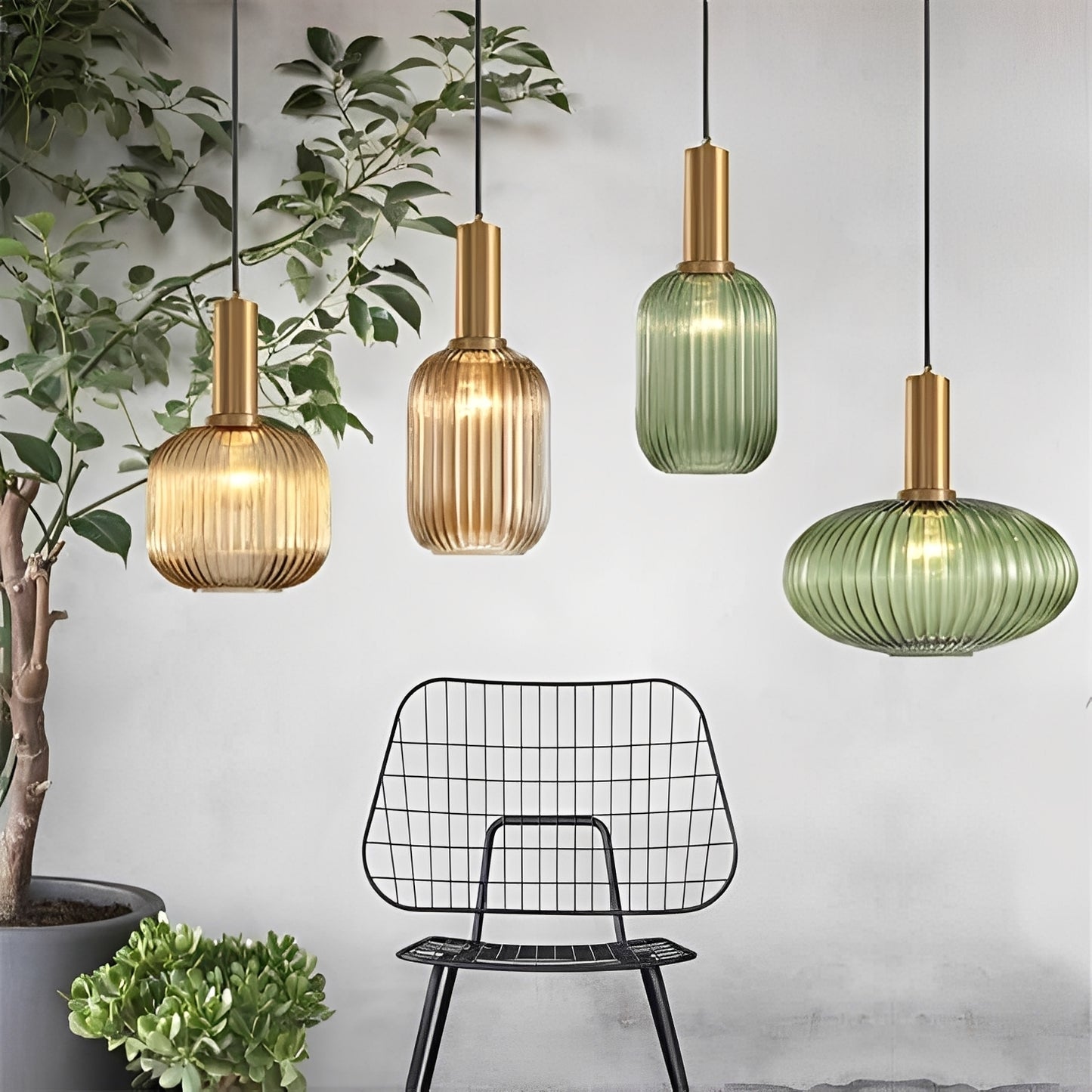 Serava – Retro-Hängelampe aus Glas