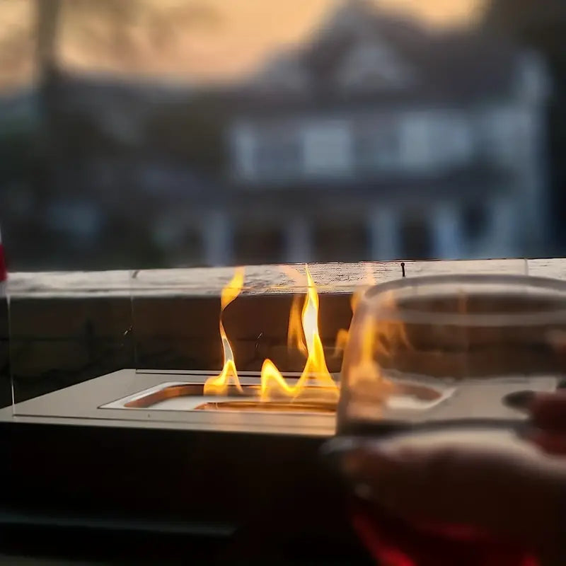 Eldar – Rechteckiger Edelstahl-Alkoholkamin