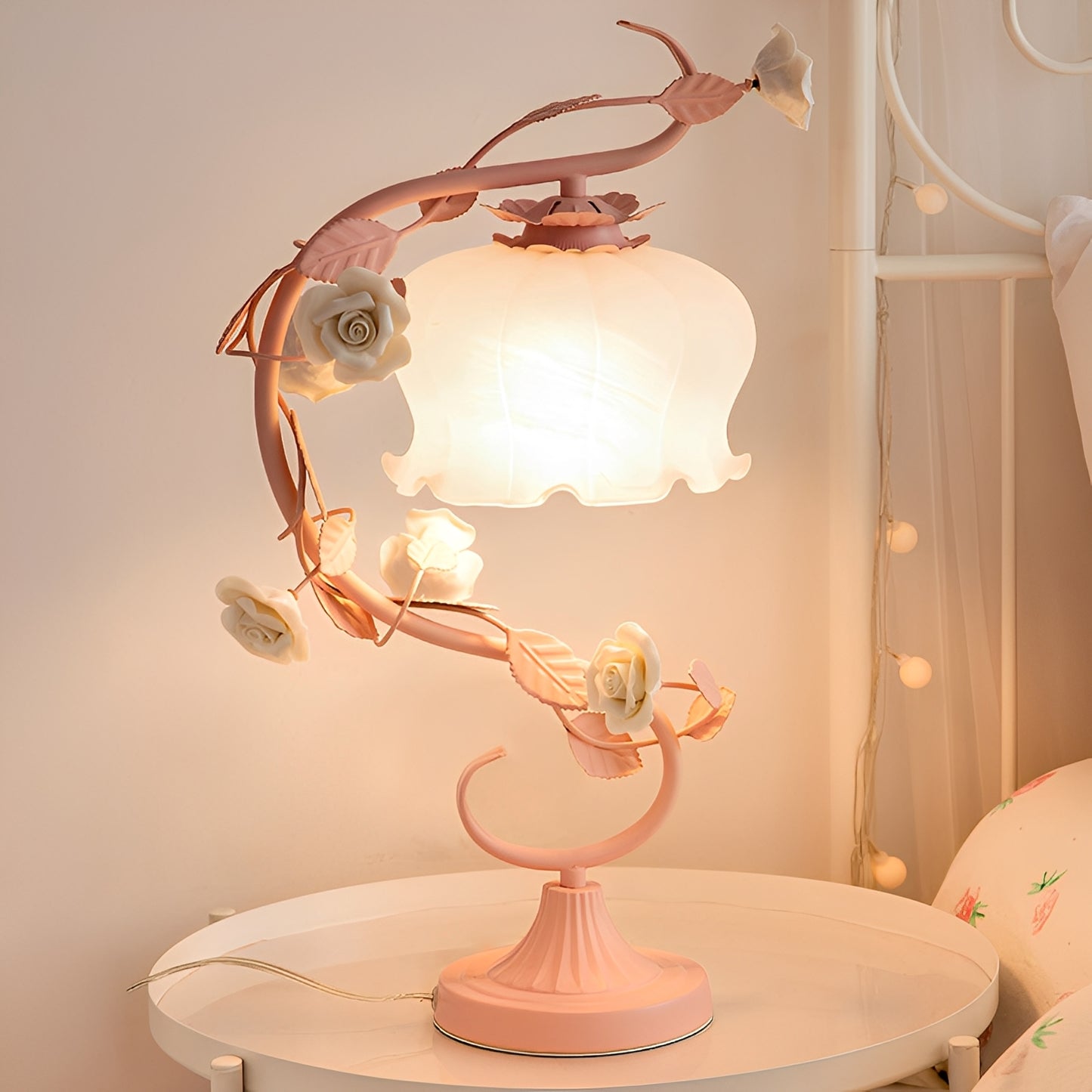 Amélie – Rosen-Blumen Tischlampe