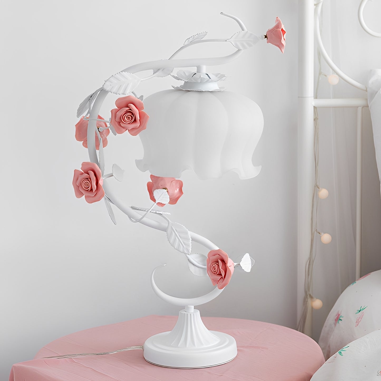 Amélie – Rosen-Blumen Tischlampe