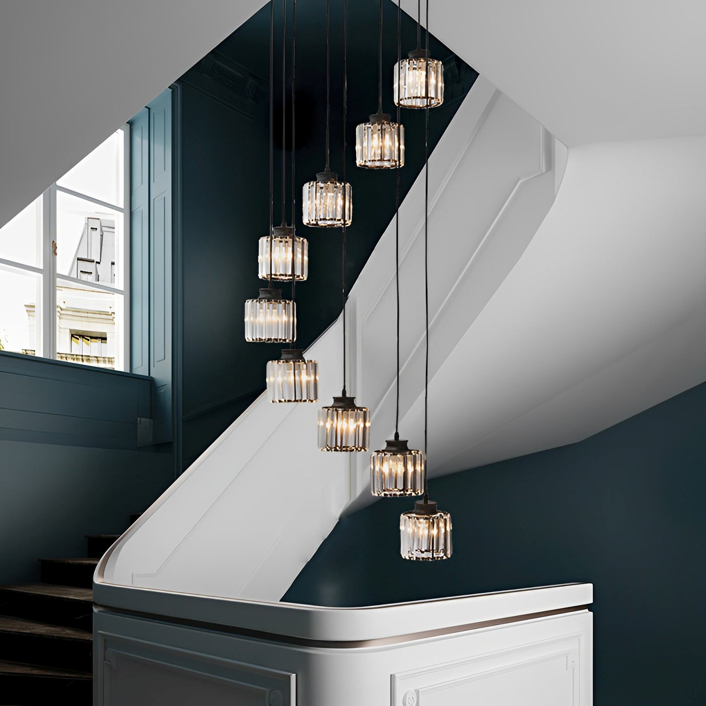 Remy – Moderne Treppenhaus-Pendelleuchte