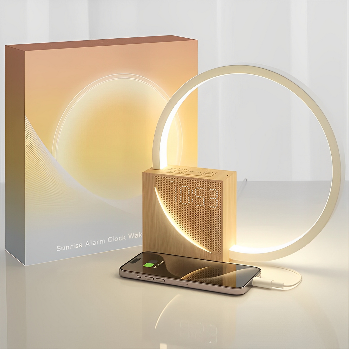 Nino – Touch-Steuerung Weckerlampe mit Dimmer und Lichtfunktion