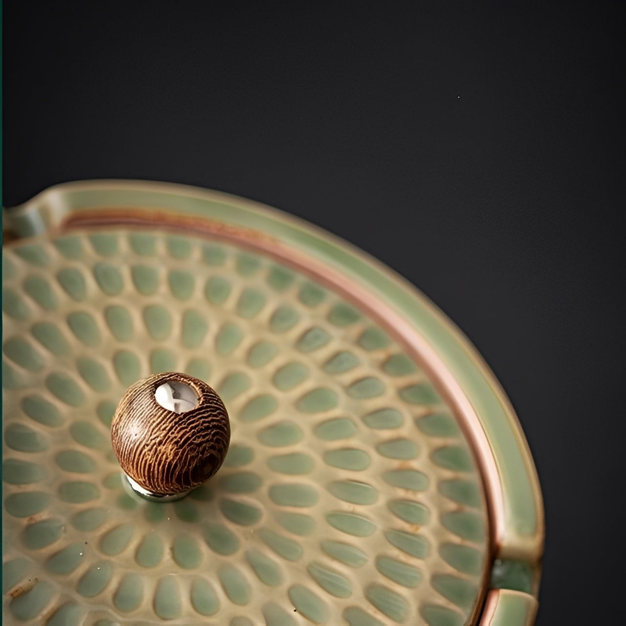 Ming – Keramik-Aschenbecher mit Deckel im chinesischen Stil
