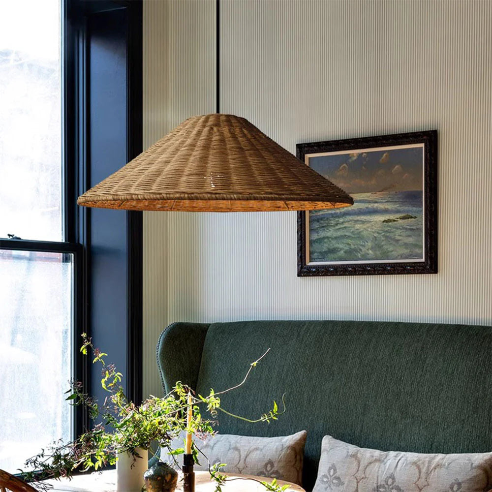 Niva – Boho Rattan-Hängeleuchte