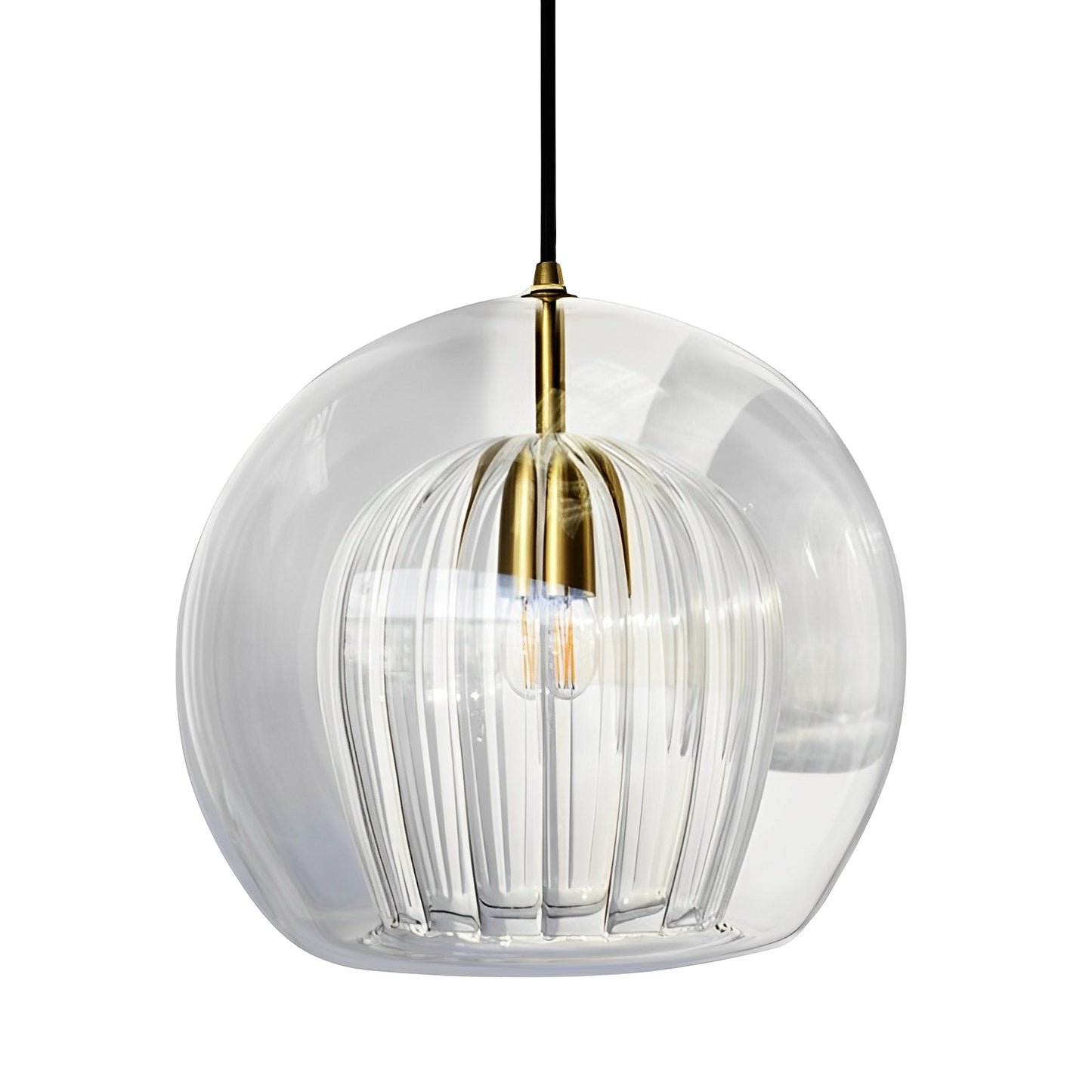 Faye – Moderne Treppenhaus-Pendelleuchte aus Glas