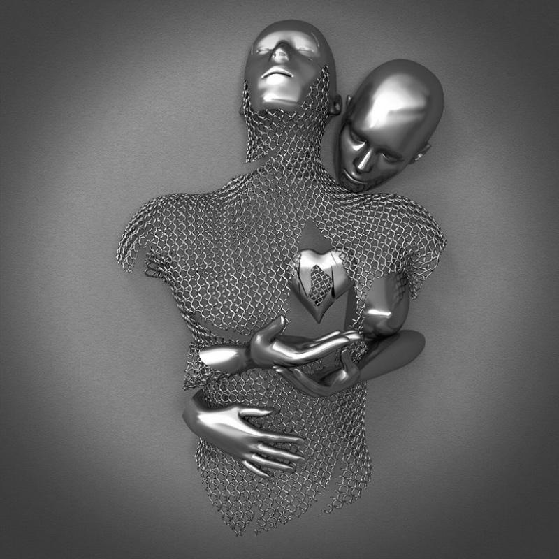 LiebesEcho – 3D Wandkunst mit Herzsymbolik