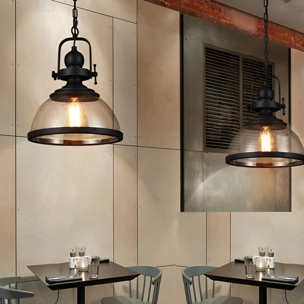 Alden – Retro Industrieller Glas-Kronleuchter
