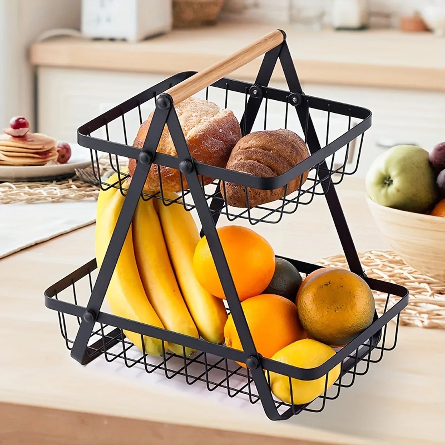 Moderner Obstkorbhalter aus Metall