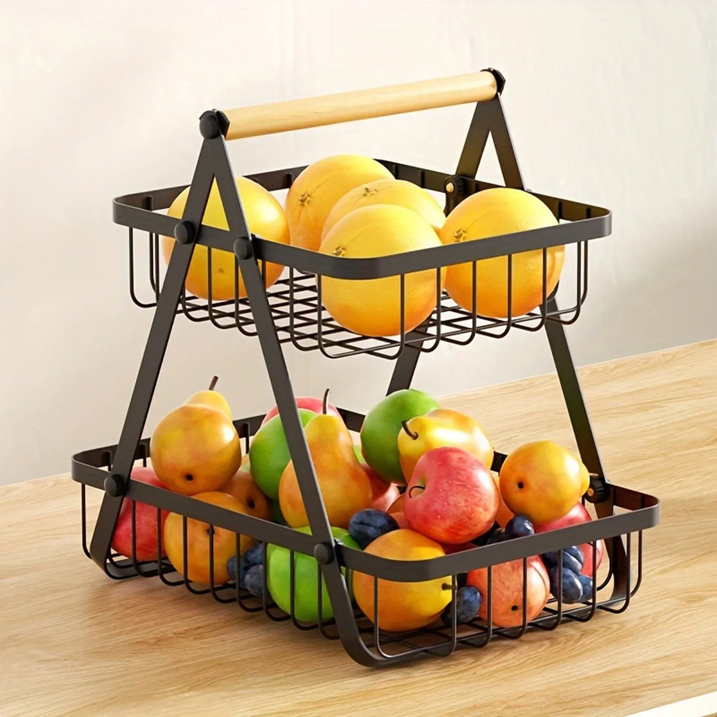 Moderner Obstkorbhalter aus Metall