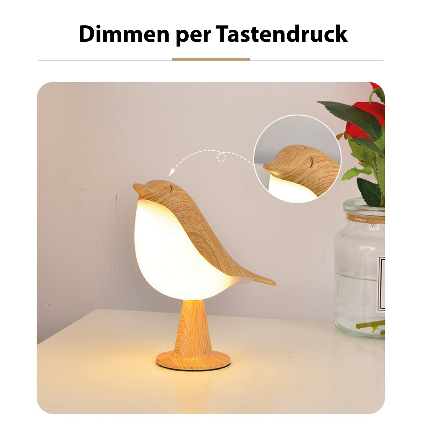 LunaBird – Verträumte Tischlampe in Vogeloptik für Kinderzimmer