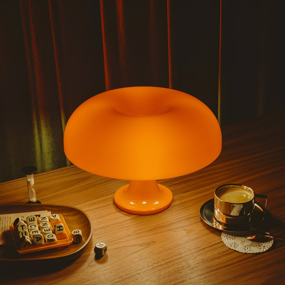 Mira – Dimmbare Pilz Tischlampe mit USB