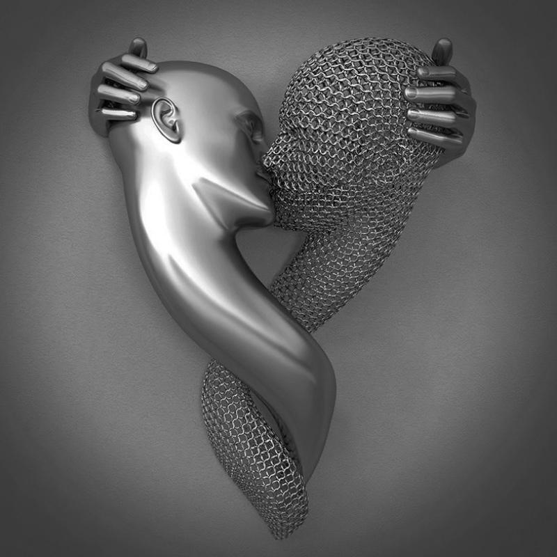 LiebesEcho – 3D Wandkunst mit Herzsymbolik