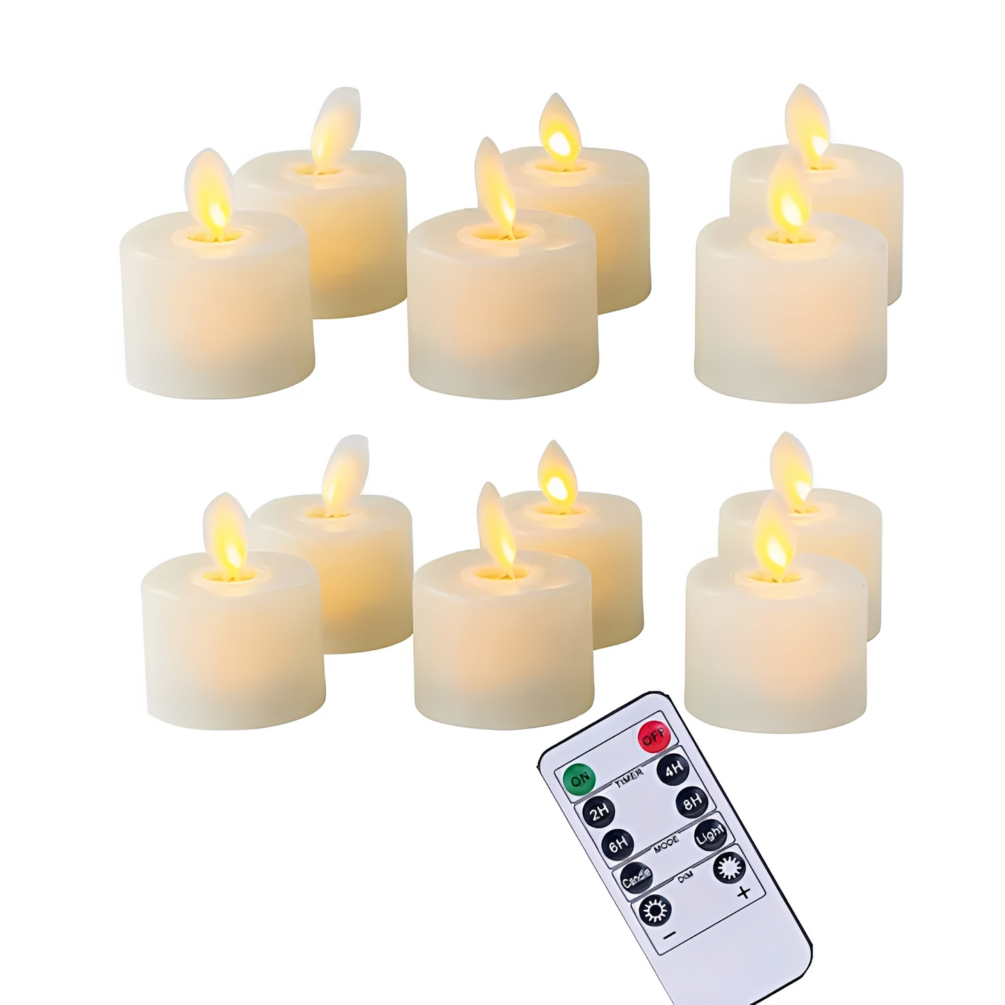 GlowLite – Schwingende LED-Teelichtkerze in Beige