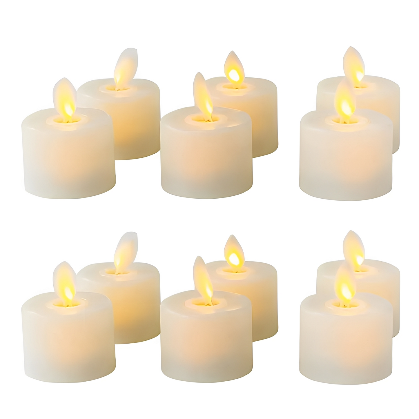 GlowLite – Schwingende LED-Teelichtkerze in Beige
