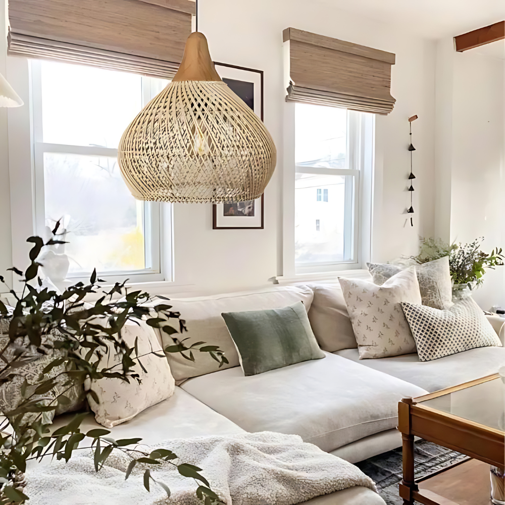 Yuji – Boho Rattan Hängeleuchte