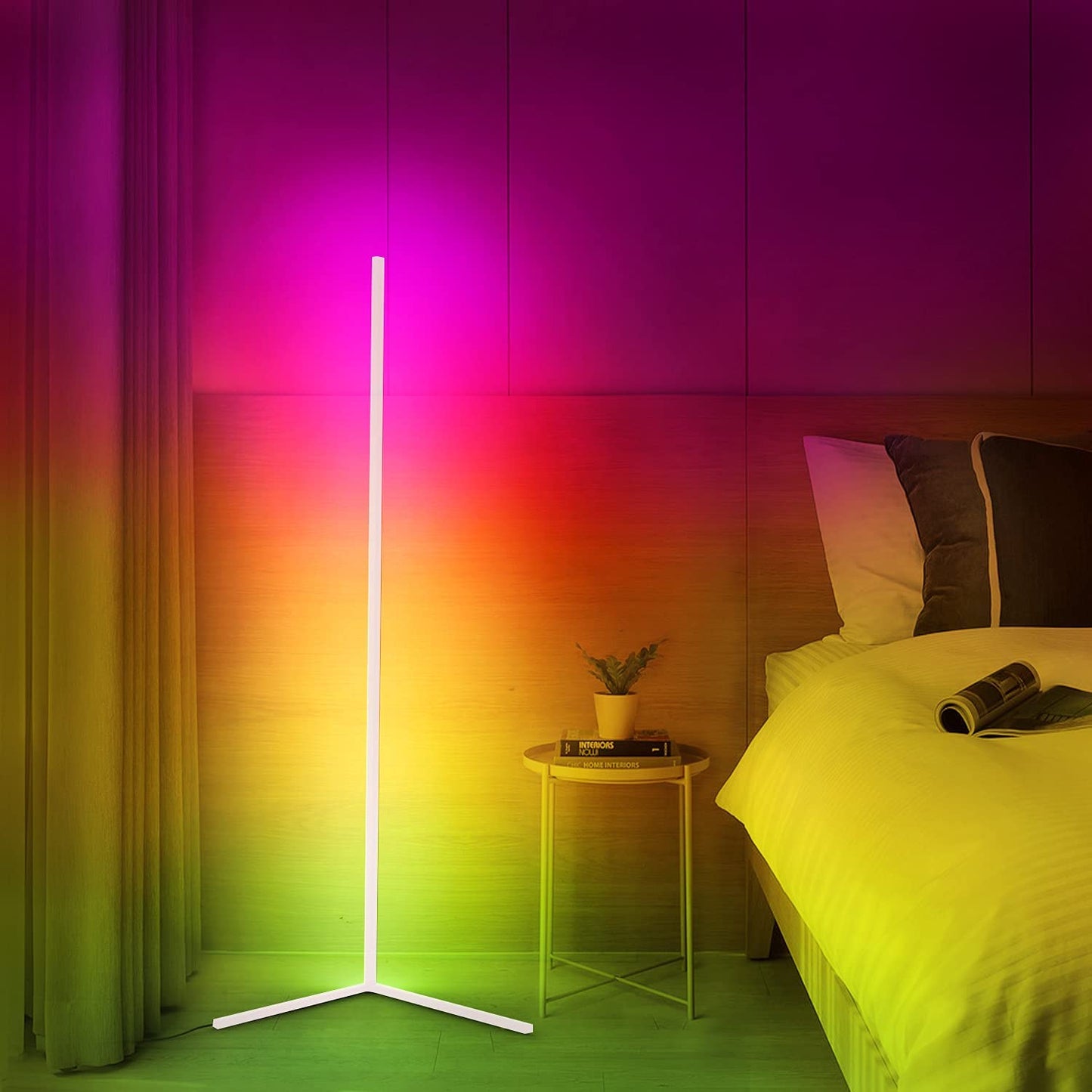 Moderne LED-Eck-Stehleuchte
