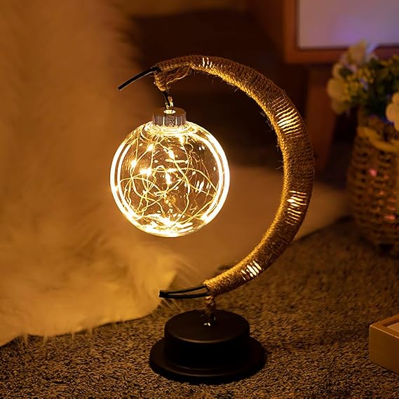 Lunaria – LED-Mondlampe mit Sternenlicht