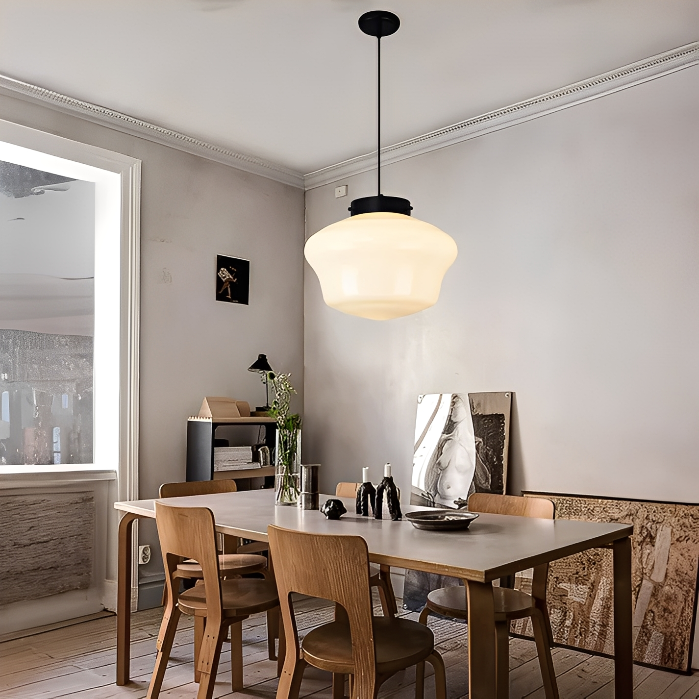 Arvida – Retro Industrieller Glas-Kronleuchter