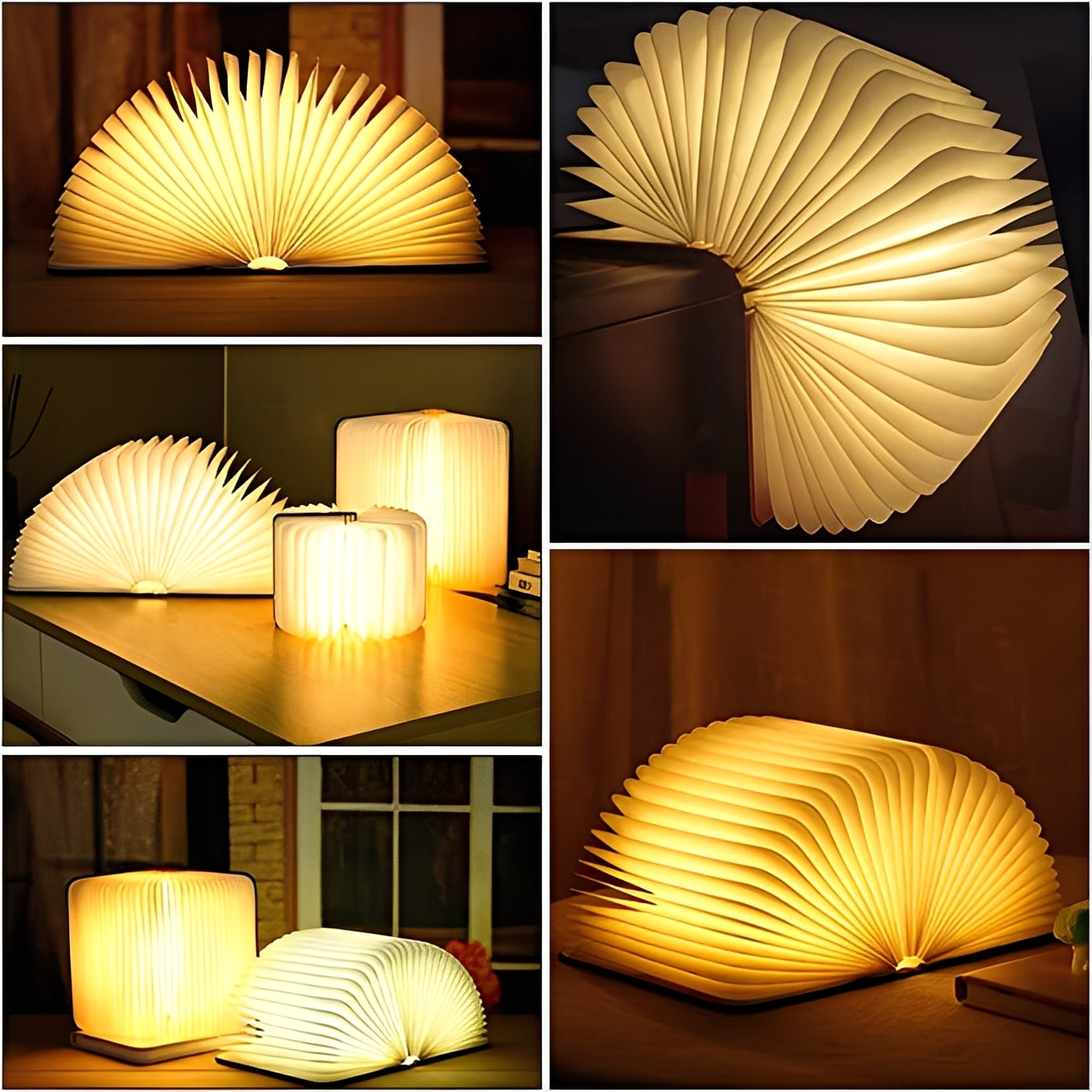 Levin – Faltbare LED-Nachtlampe in Lederoptik
