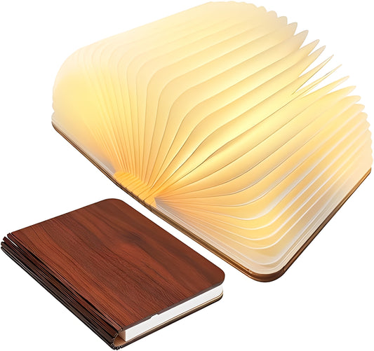 Levin – Faltbare LED-Nachtlampe in Lederoptik