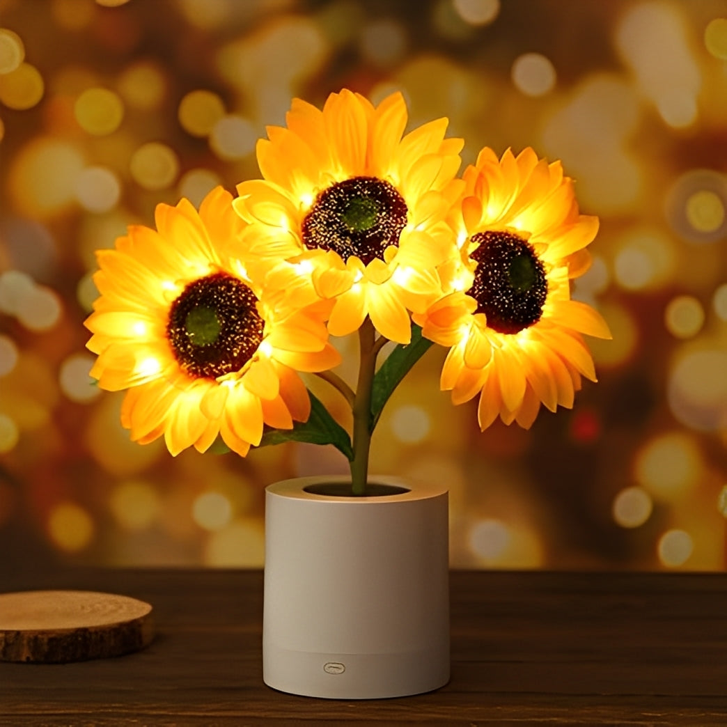 Solina – Wiederaufladbare Sonnenblumen LED-Nachtlampe