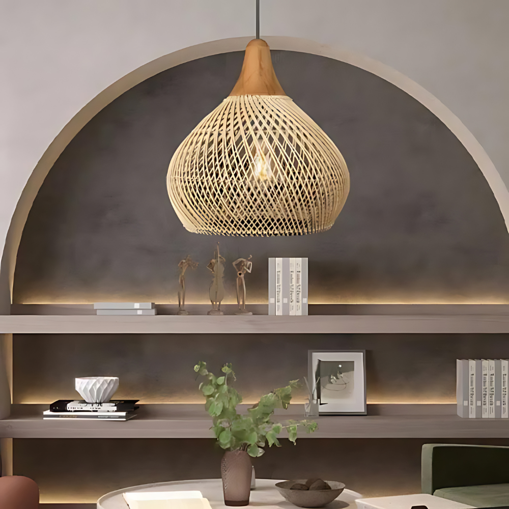 Yuji – Boho Rattan Hängeleuchte