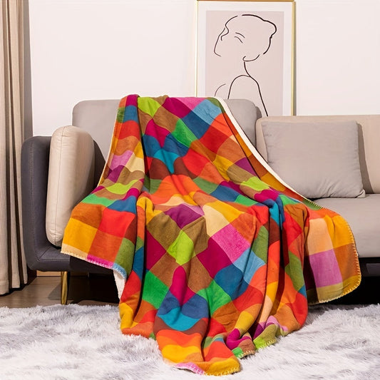 Nolan – Doppelseitige Sherpa-Decke aus Coral Fleece für stilvolle Wärme