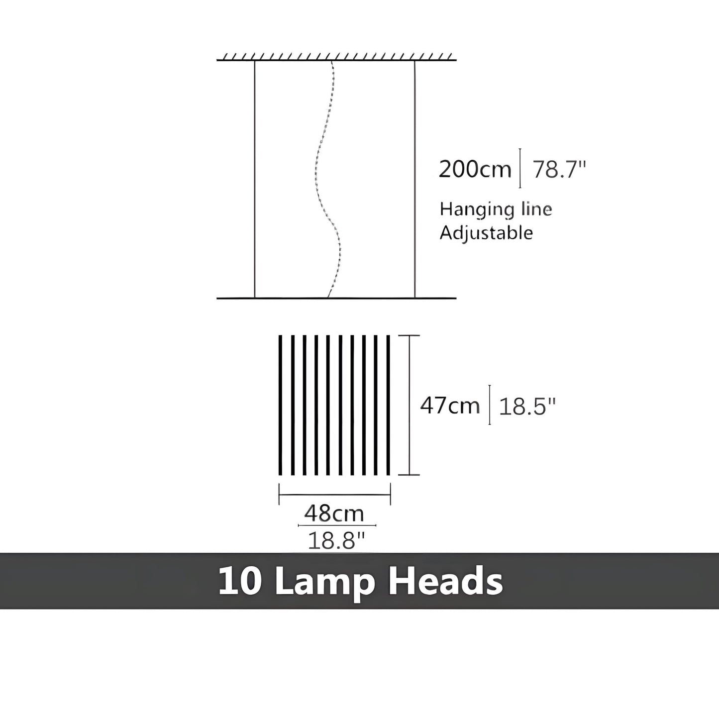 Modische Büro-Streifenlampen in Fischgrätenform