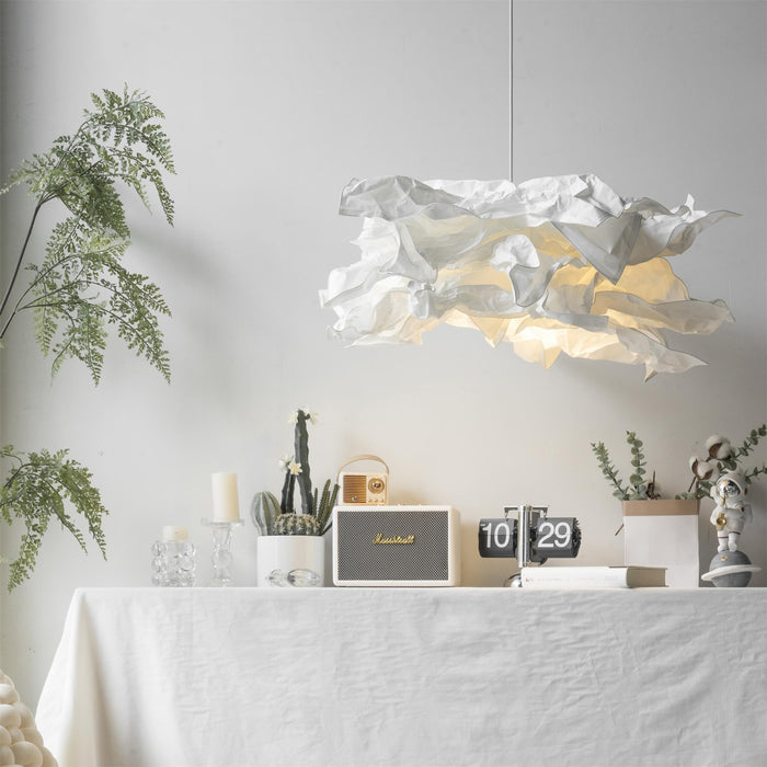 Ika – Minimalistische Papierwolken Pendelleuchte