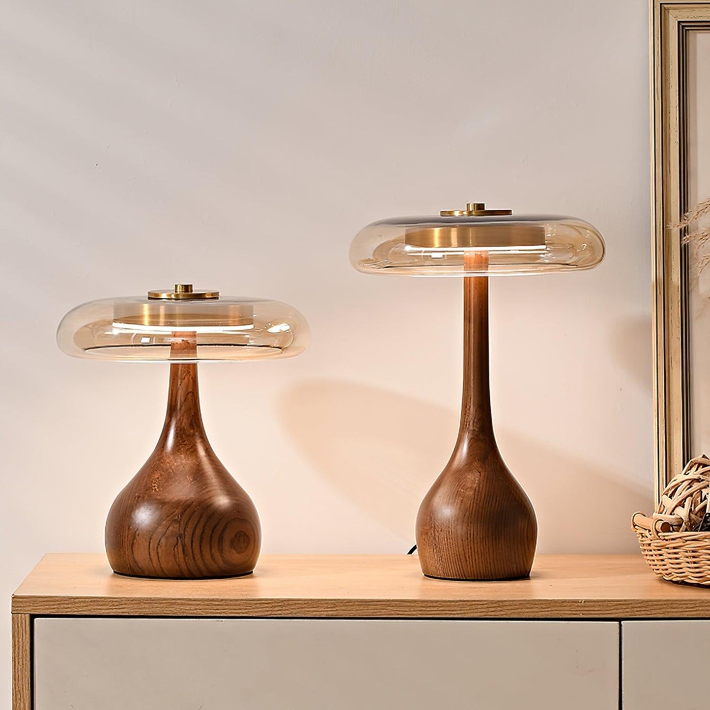 Andi – Glas-Tischlampe