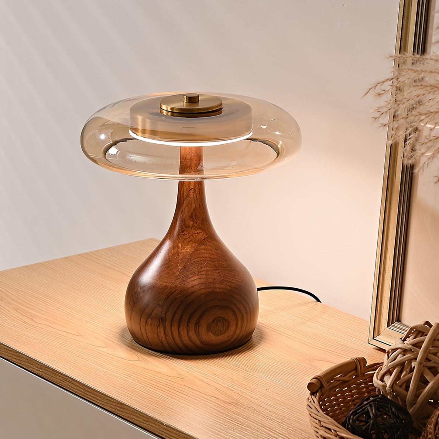 Andi – Glas-Tischlampe