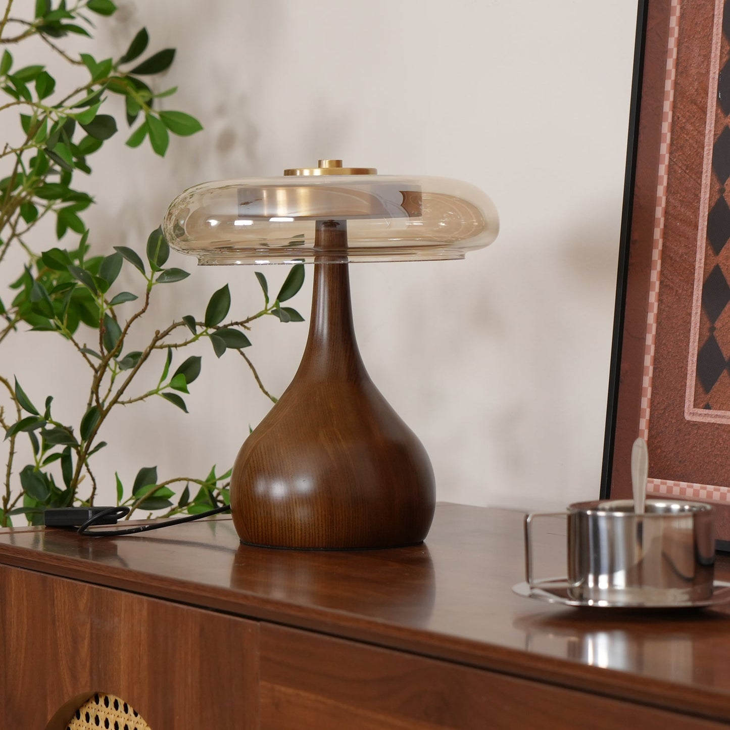 Andi – Glas-Tischlampe