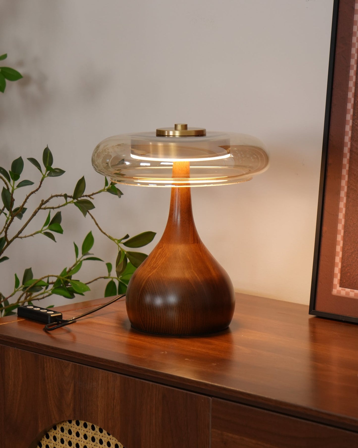 Andi – Glas-Tischlampe