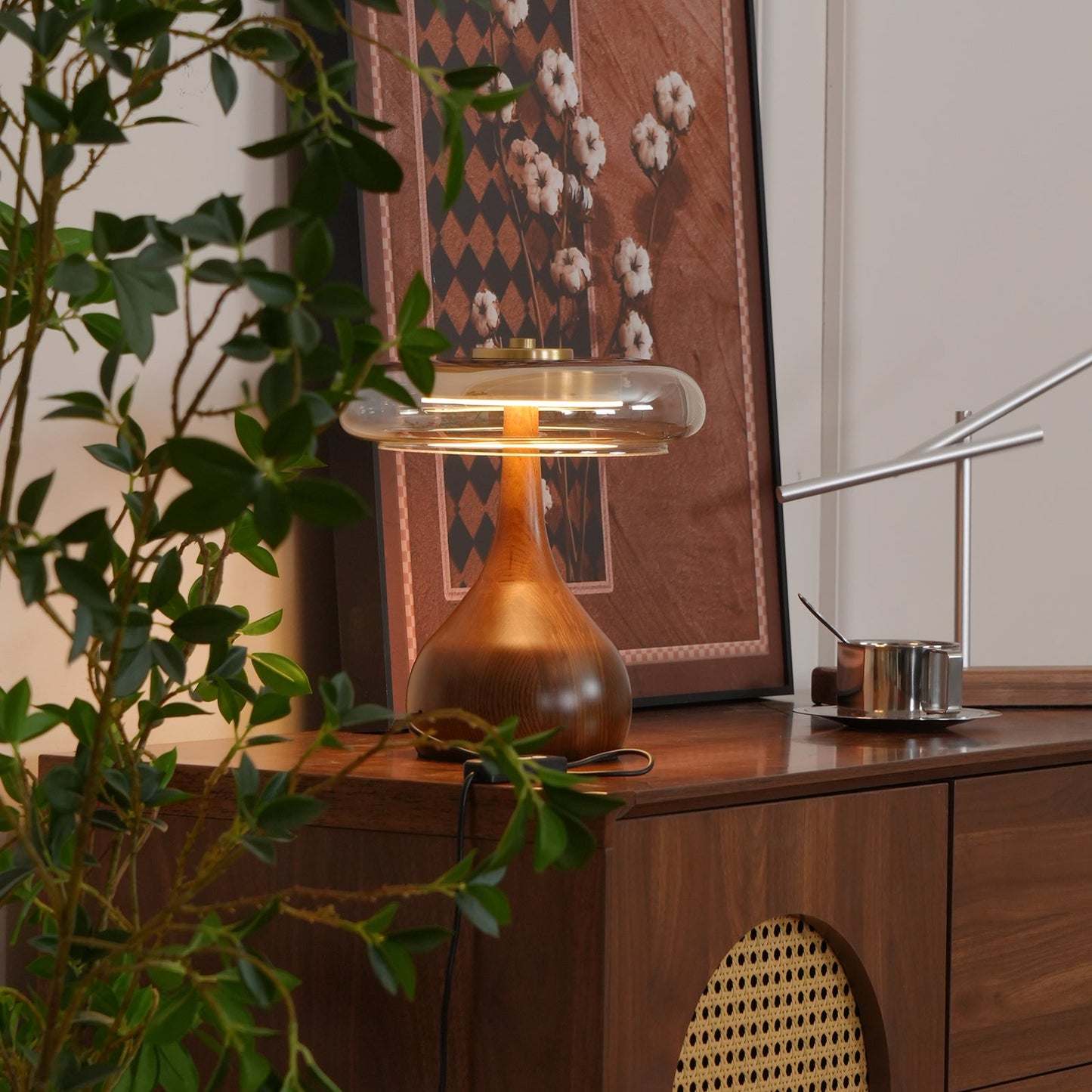 Andi – Glas-Tischlampe